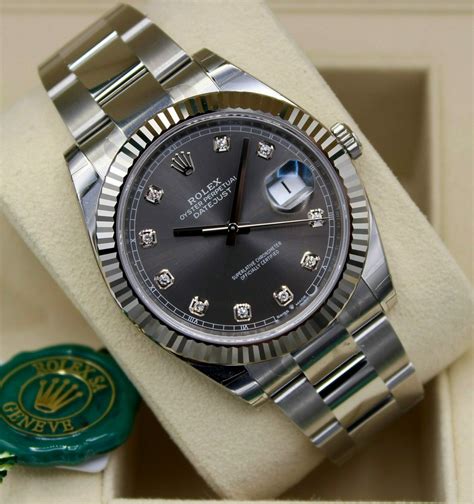 rolex completo diametro 250 acciaio|Rolex Datejust 41 original diamond dial full set .